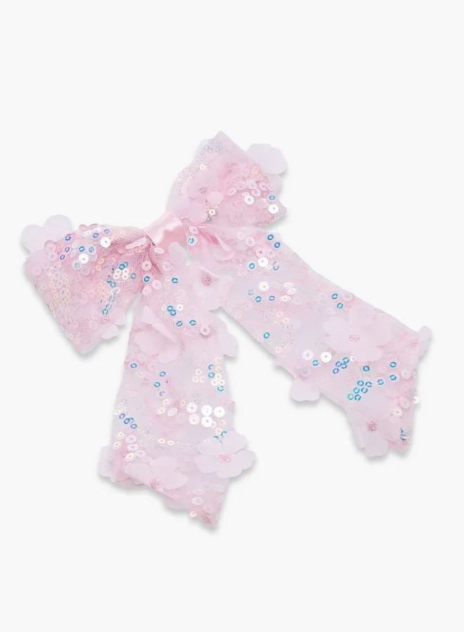 فلورا بيلا من شو إكسبرس Set Of 3 Bow Barrette Hair Clip With Sequin Embellishments Ramadan Collections